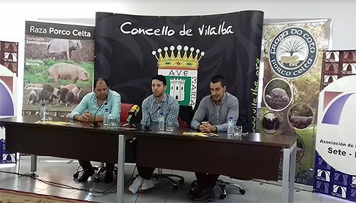 Silvosa, Rodríguez e Rouco presentaban as Xornadas Gastronómicas de Porco Celta en Vilalba.