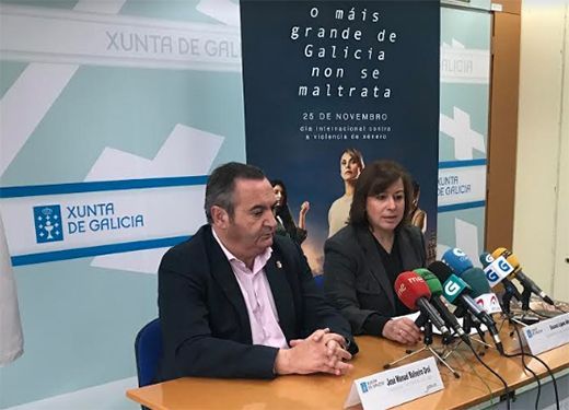 Balseiro e López Abella presentaron a campaña contra a violencia de xénero en Lugo