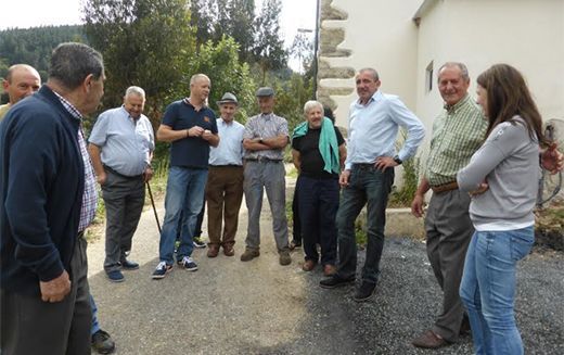 Darío Campos na súa visita a Órrea