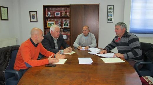 Ulla, Pardo, Santos e Montes durante a sinatura do convenio para a posta en marcha do programa A ctivate