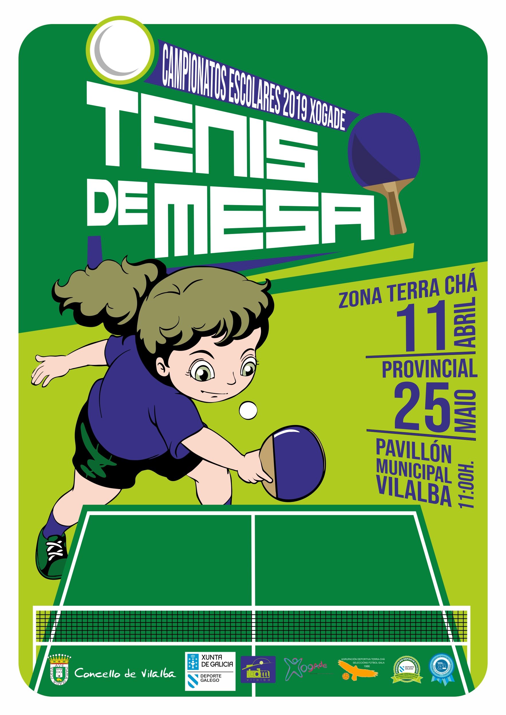 CARTEL TORNEOS ESCOLARES TENIS DE MESA 2019