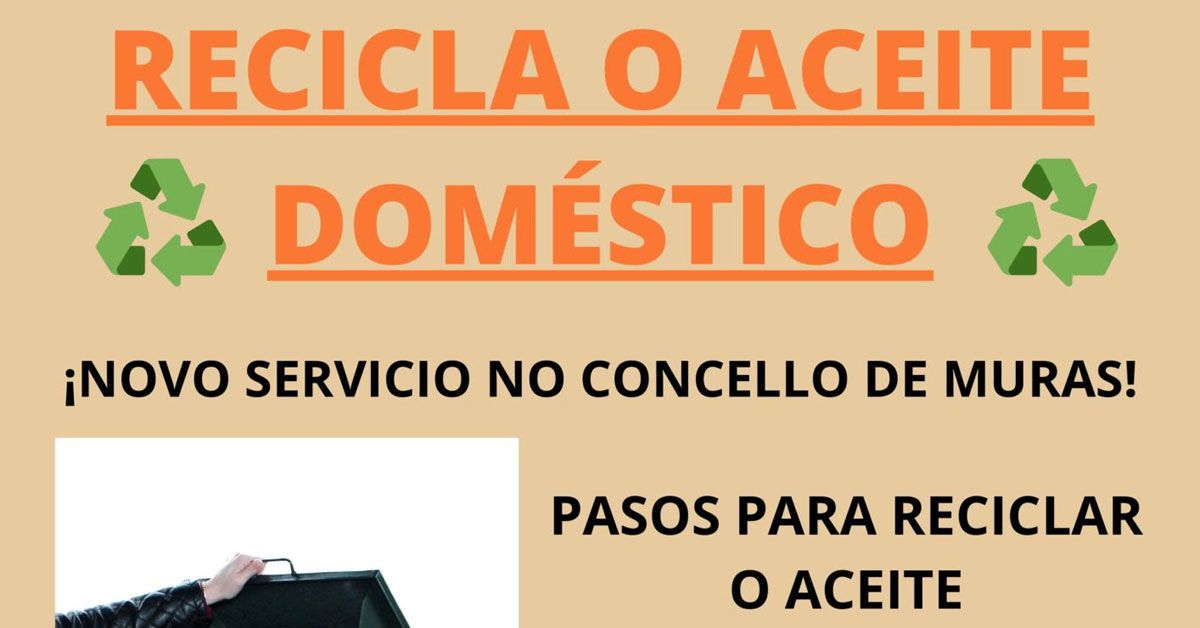 reciclaxe aceite domestico muras portada