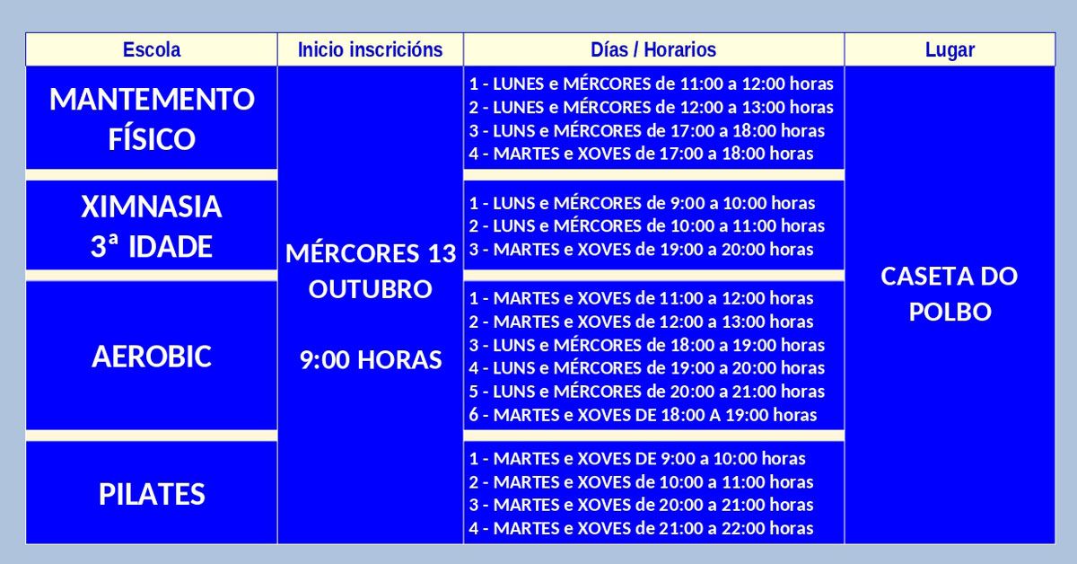 escolas deportivas adultos as pontes