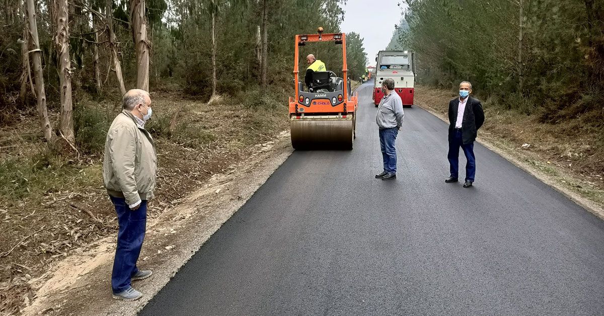 obras estrada colexio roman vilalba