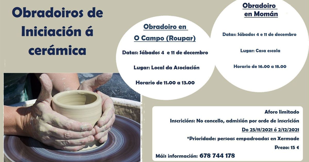 obradoiros ceramica roupar moman