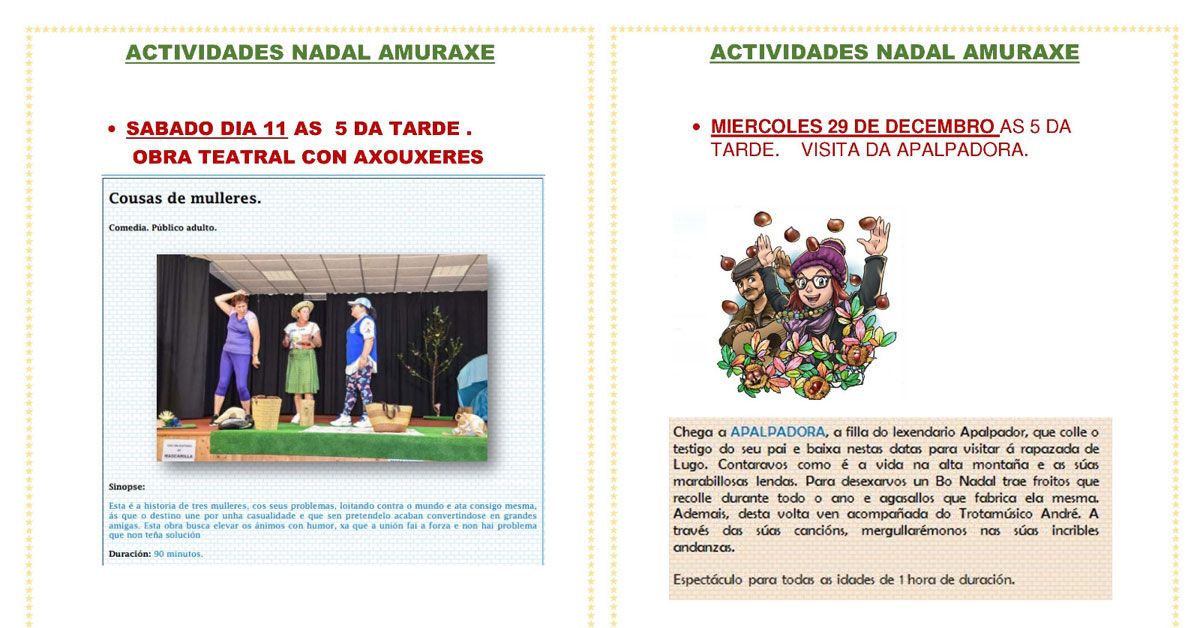 actividades nadal amuraxe