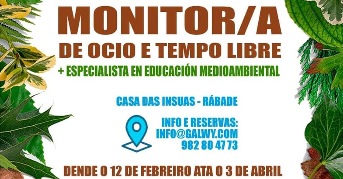 curso monitor tempo libre rabade casa das insuas_portada