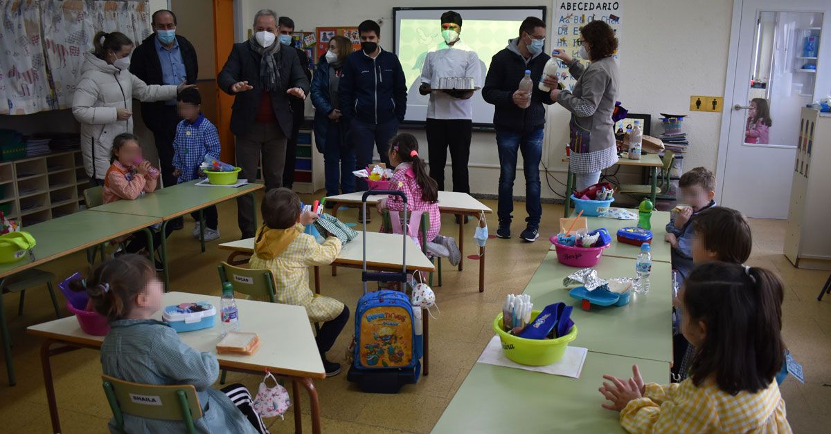 visita ceip terra cha almorzos froita leite