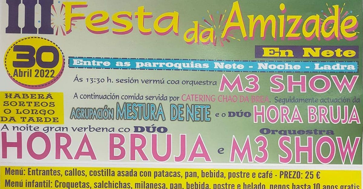 festa amizade nete portada