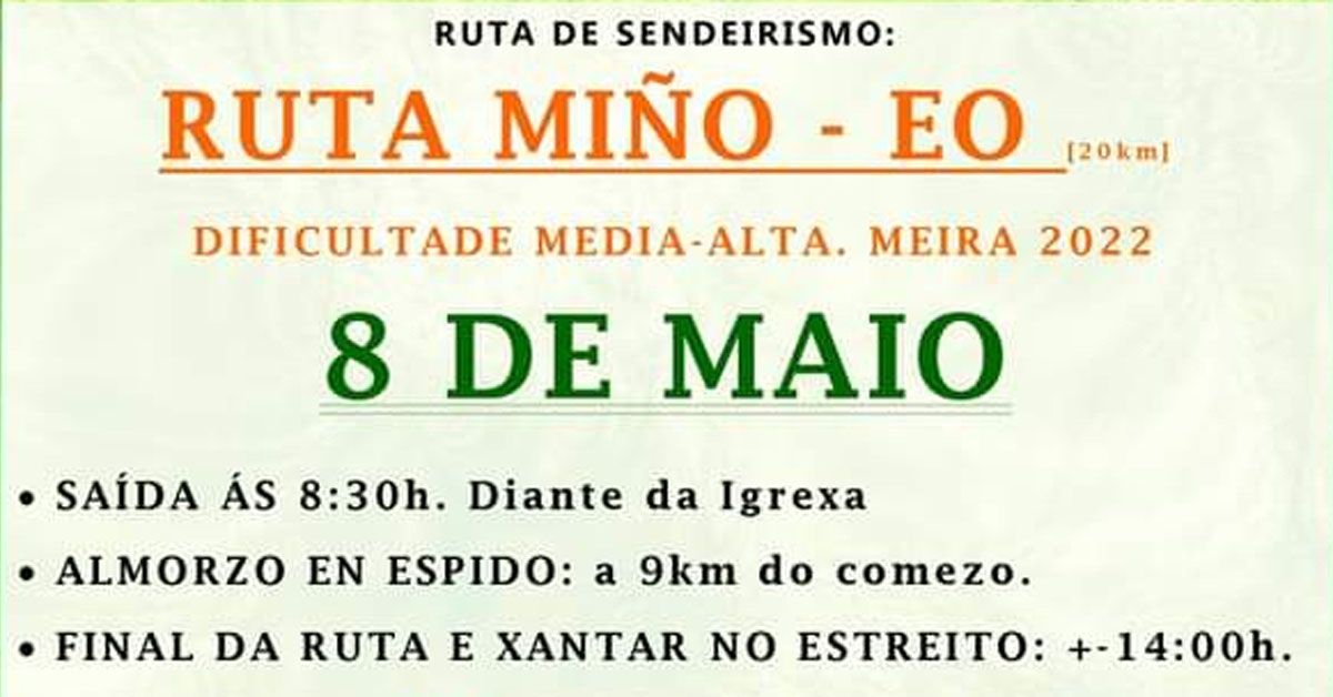 ruta sendeirismo mino eo portada