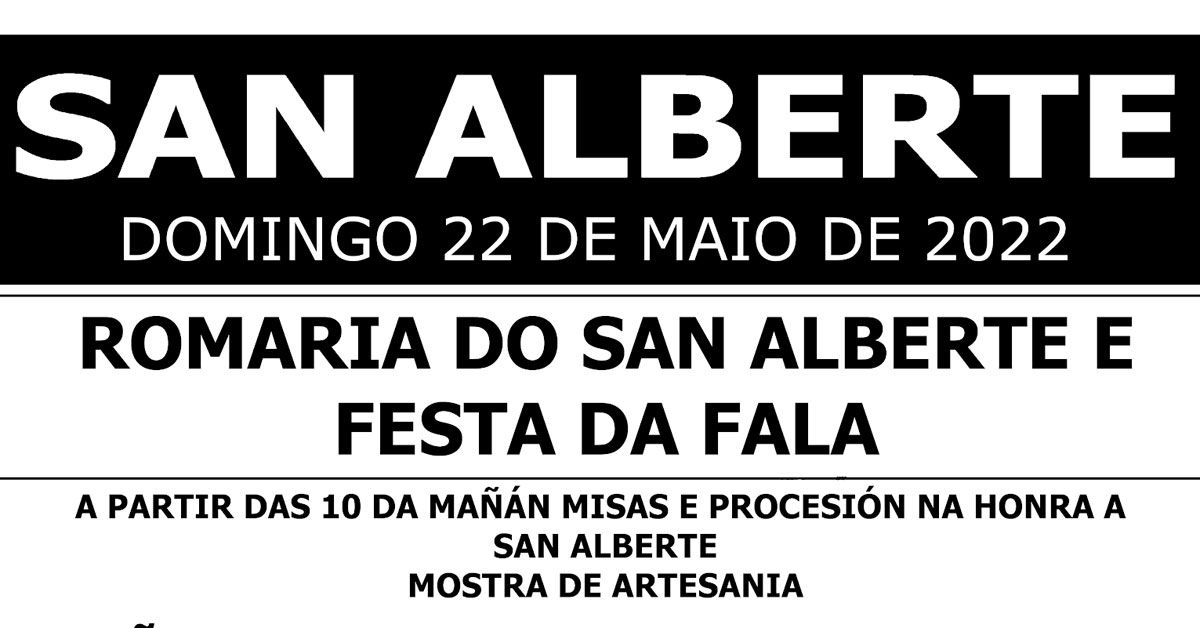 CARTEL FESTA DA FALA ROMERIA SAN ALBERTE PORTADA