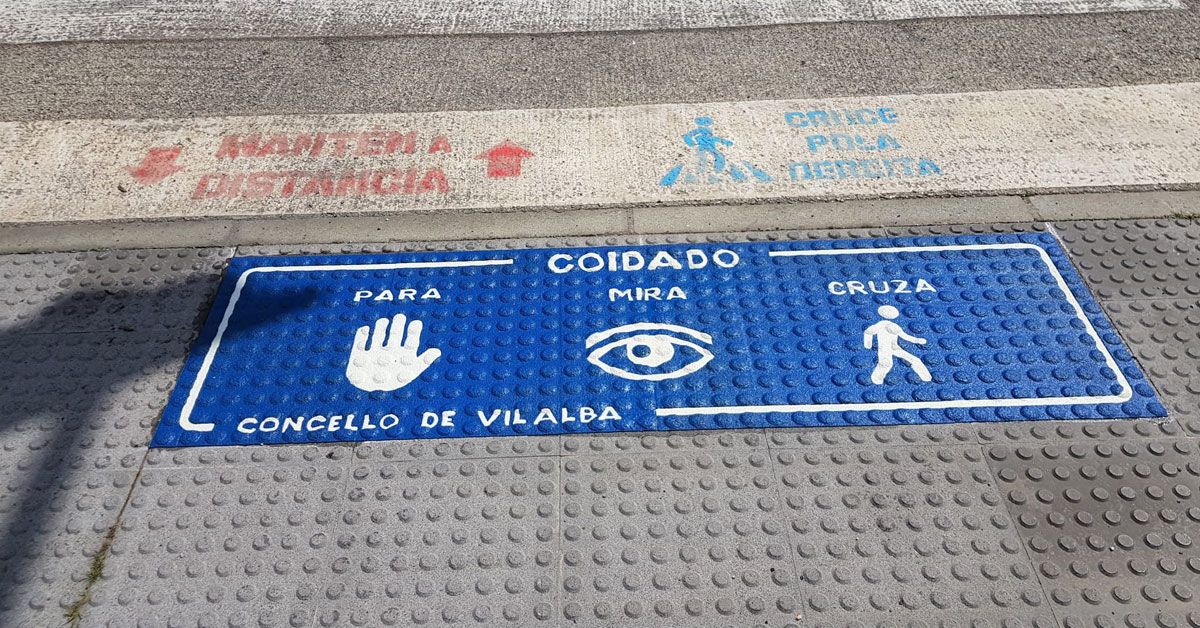 sinais indicativos pasos peons vilalba