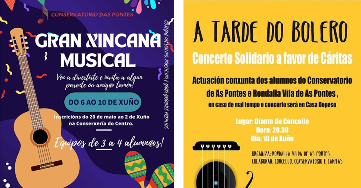 actividades musicais as pontes