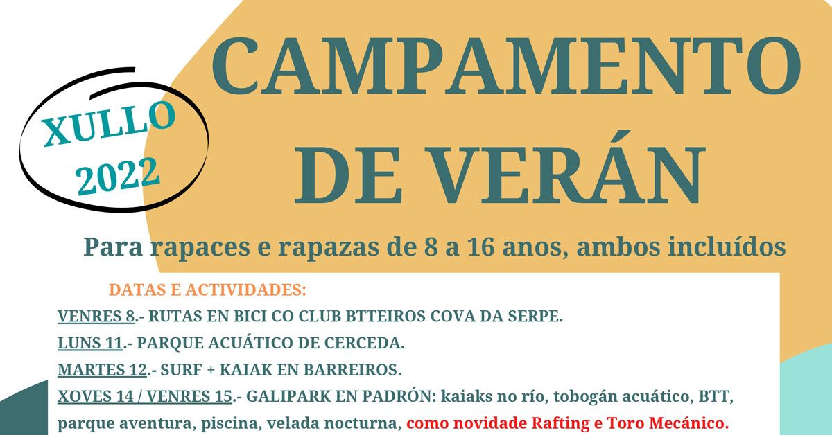 campamentos veran guitiriz cartaz portada