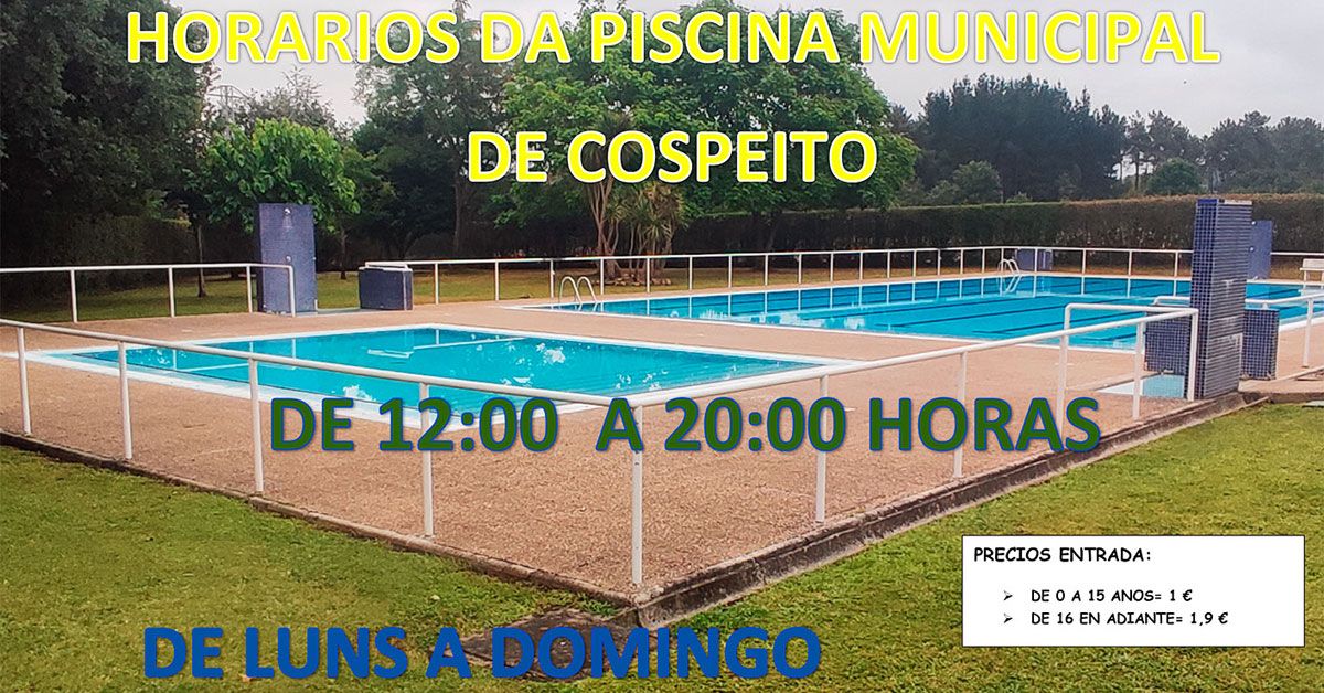 horarios piscina municipal cospeito