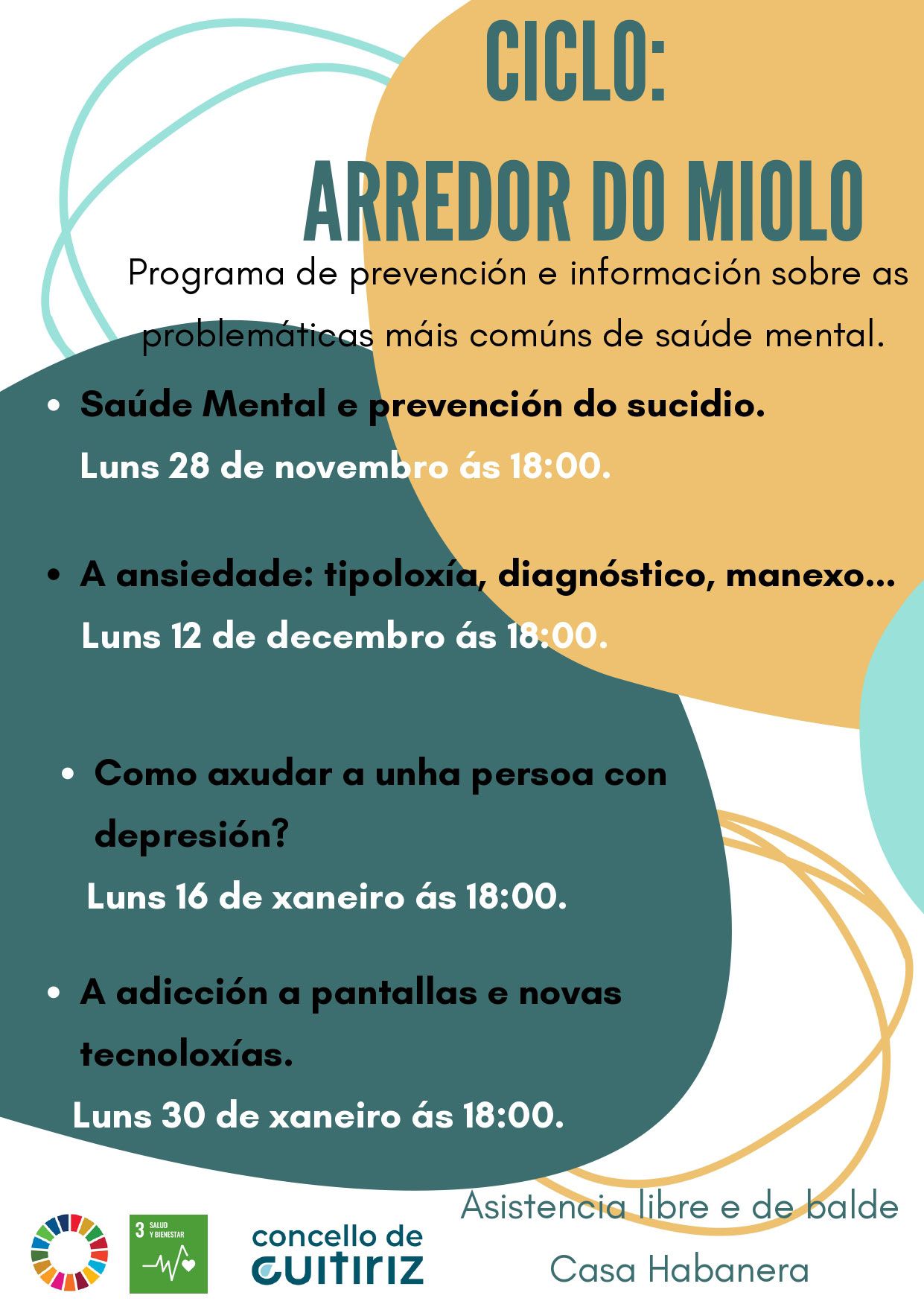 ciclo charlas saude mental arredor do miolo