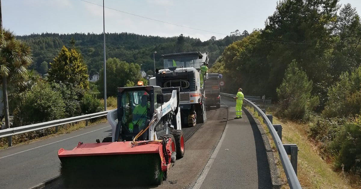 obras estrada abadin cospeito xunta