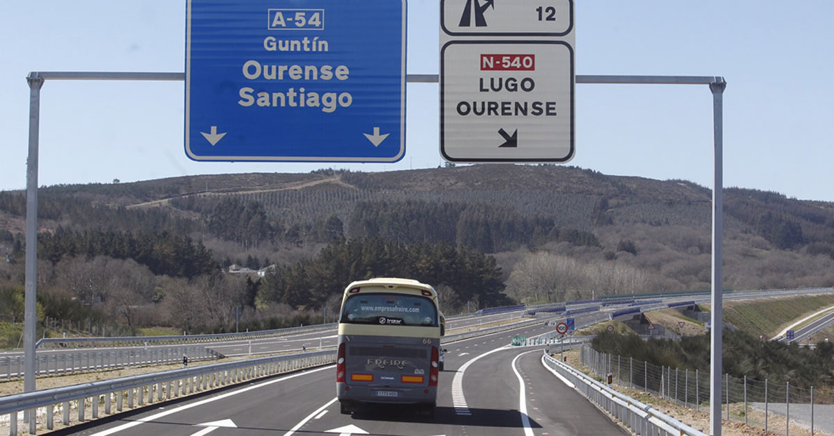 a 54 autovia lugo santiago ourense