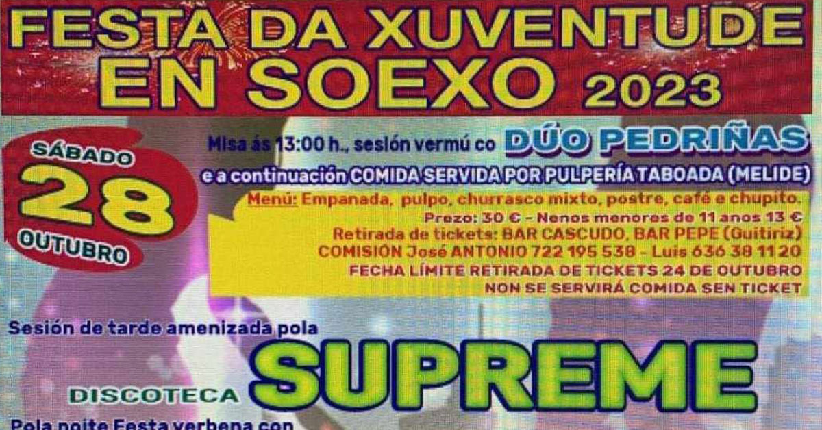 festa xuventude soexo portada