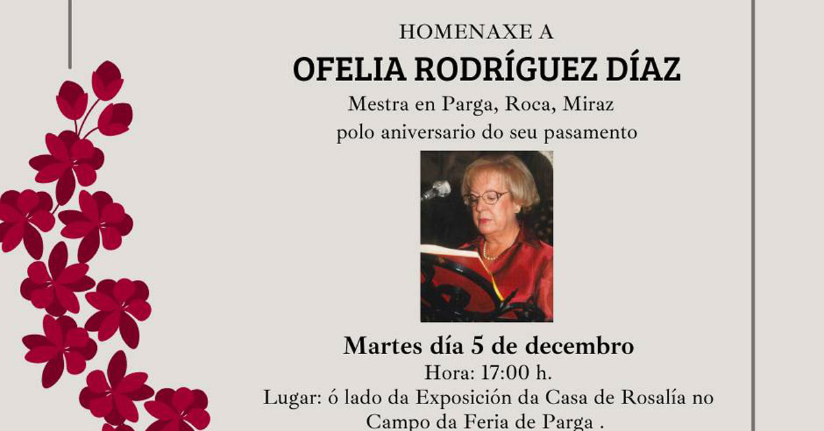 homenaxe a ofelia rodriguez mestra portada