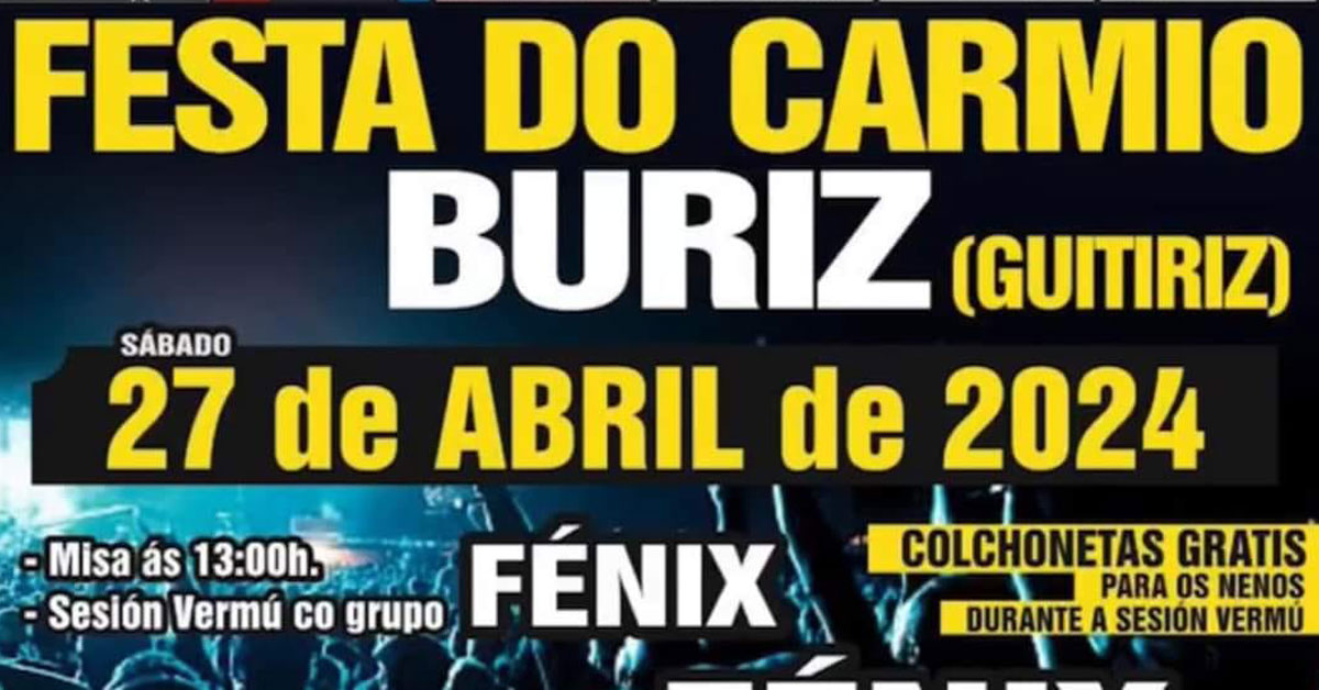 festa do carmio o buriz portada