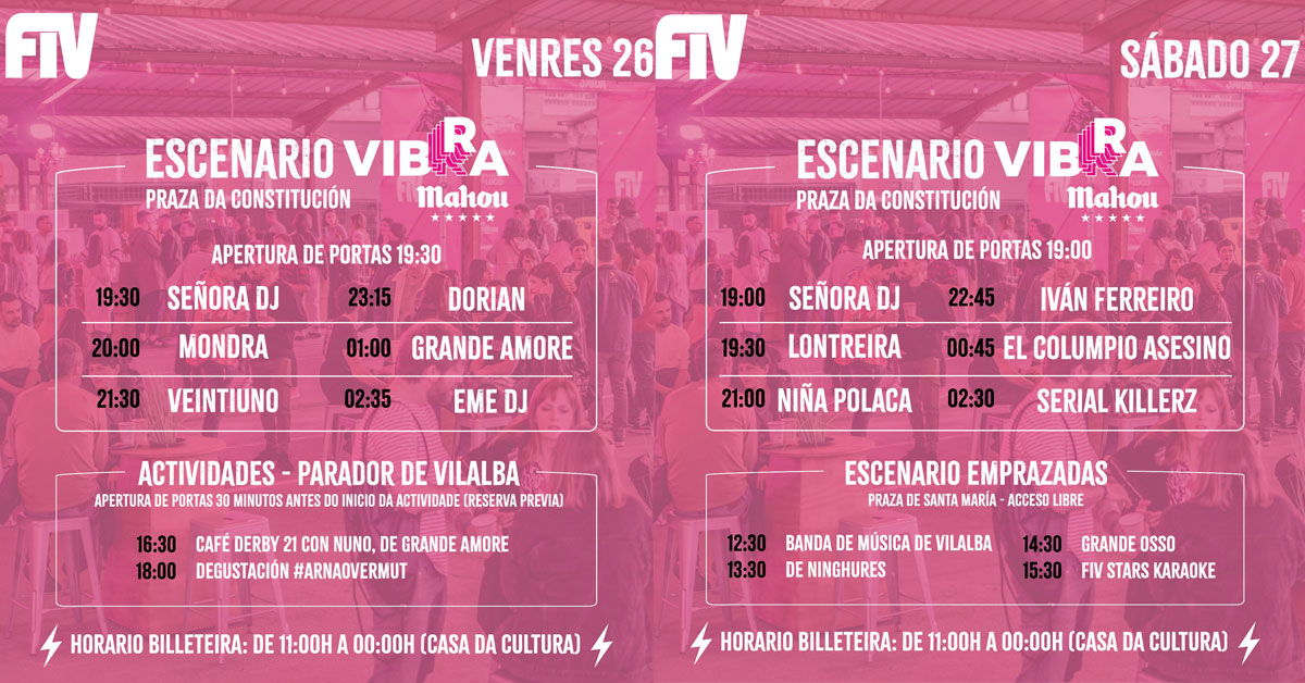 progama fiv horario