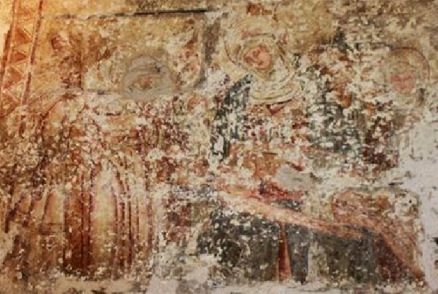 Estado de conservación dos frescos da igrexa dos Vilares.