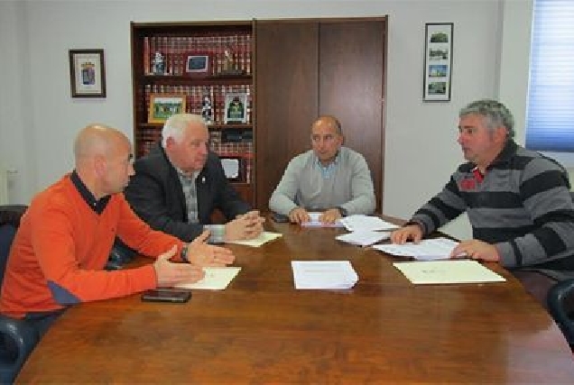 Ulla, Pardo, Santos e Montes durante a sinatura do convenio para a posta en marcha do programa A ctivate