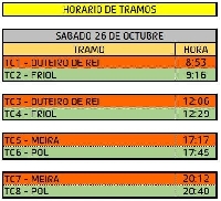 Horario de tramos