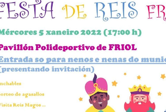 festa infantil reis magos friol portada