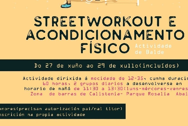 Cartel Streetworkout e Acondicioanmneto Físico 1