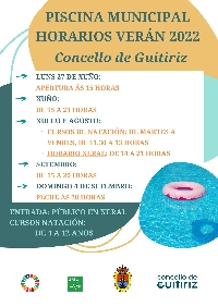 HORARIOS PISCINA MUNICIPAL VERaN guitiriz