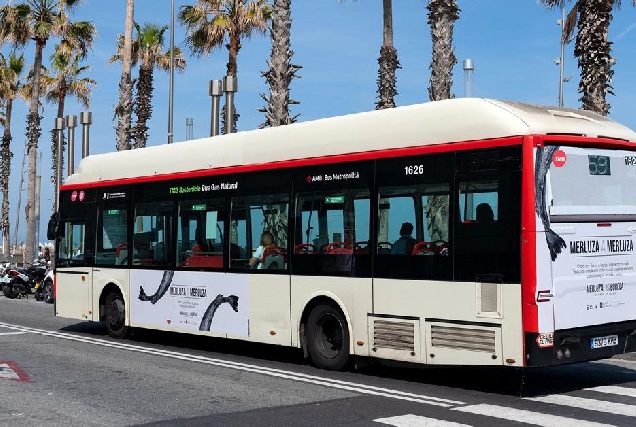 merluza a merluza autobus promocional Barcelona