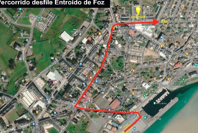 170223 Cartel percorrido desfile Entroido Foz 2023