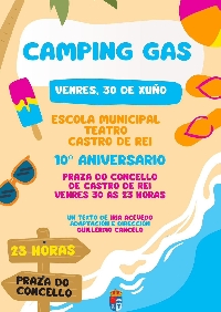 camping gas castro de rei representacion