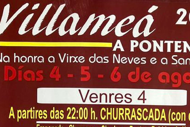 vilamea festas pontenova virxe das neves e san roque