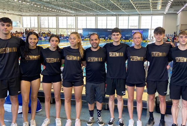 equipo xuvenil porta mina natacion