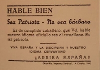 Hable bien, sea patriota 