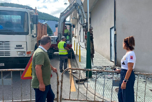 burela obras rúas Marqués de Sargadelos e Nosa Señora do Carme