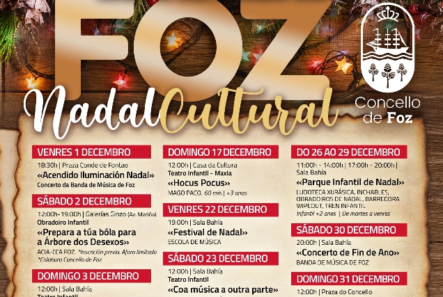 programacion cultural nadal foz 2023