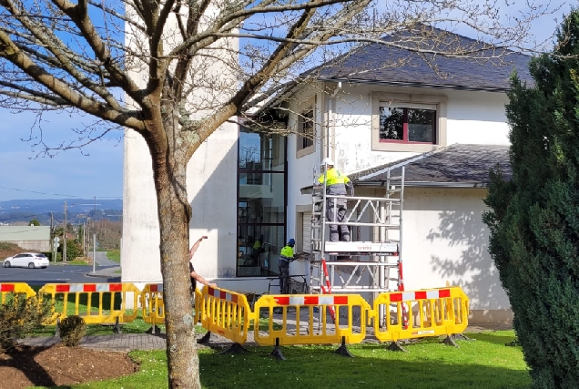 Imaxe das obras na Casa do Concello de Bergondo