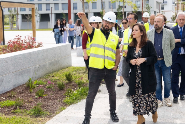 Imaxe da inauguración do novo carríl bici entre Xuxán e Matogrande