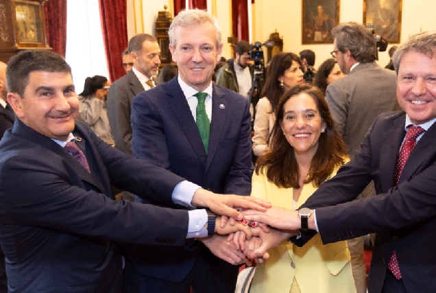 Imaxe da reunión celebrada este mércores en María Pita