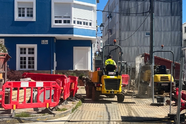 Imaxe das obras en Fontán en Sada