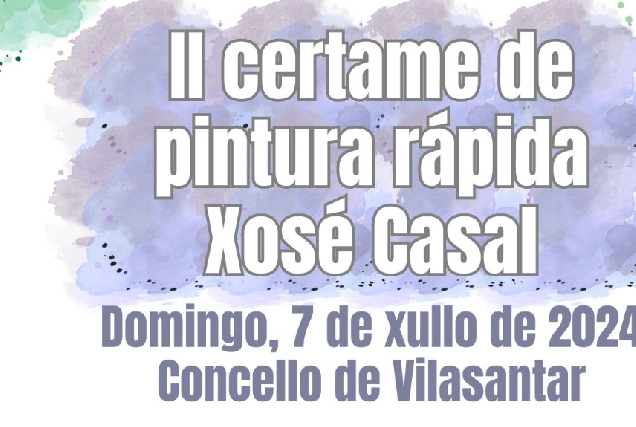 Imaxe do cartel do II certame de pintura rápida Xosé Casal