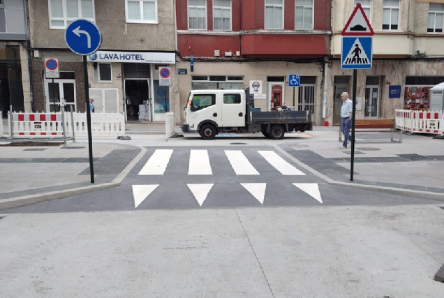 Imaxe da rúa Ponte na Coruña