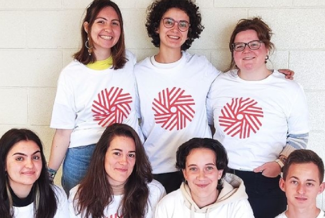 Imaxe das sete alumnas da UDC que realizan estadías de cooperación internacional neste curso, 23_24