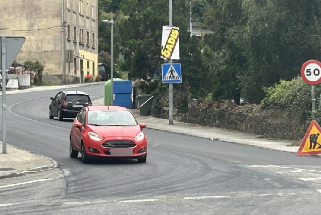 Imaxe da estrada a Abegondo dende Betanzos