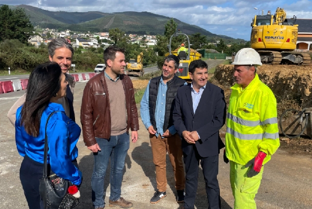 Imaxe das obras de acceso a Foz