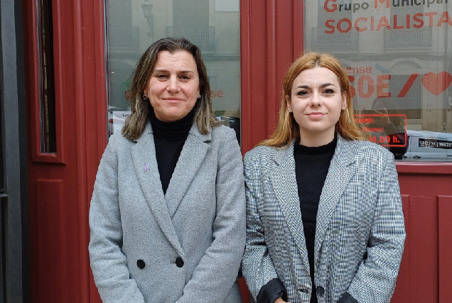 Natalia González e Alba Iglesias, grupo municipal do PSdeG-PSOE no Concello de Ourense